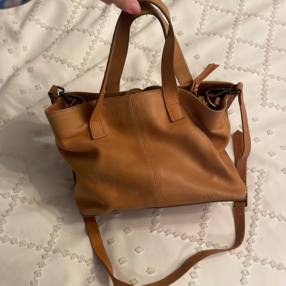 ABLE “Annie” purse bag with removable leopard clutch